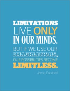 We have unlimited possibilities when we use our imagination. - Motivational Life Quote