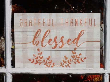 sign made of wood - words of gratitude
