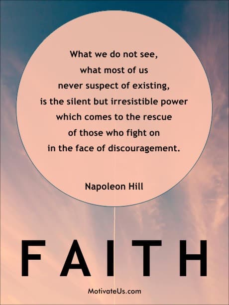 words of encouragement and hope from Napoleon Hill