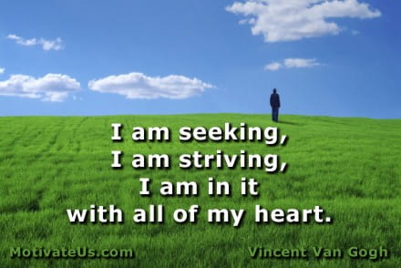 A Picture: (Man In Meadow with The Quote:  quote1 on it.