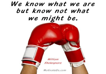 A Picture: (Boxing Gloves In The Air with The Quote:  quote1 on it.