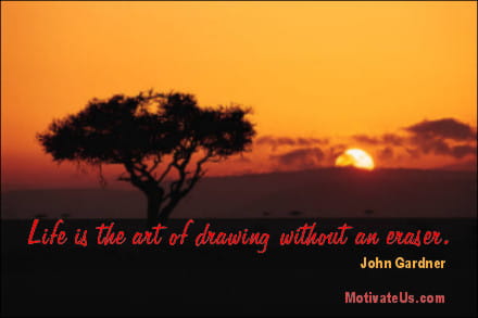 A Picture: (Tree In Sunset with The Quote:  quote1 on it.