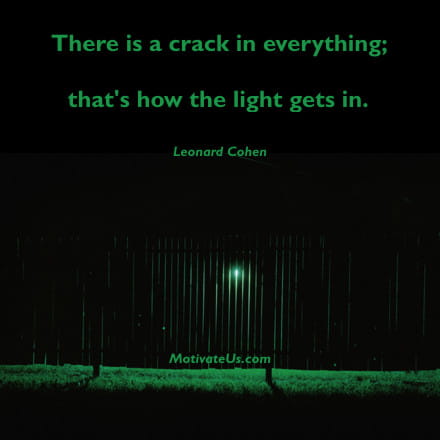 A Picture: (Fence At Night with The Quote:  quote1 on it.