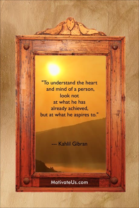 framed words of Kahlil Gibran
