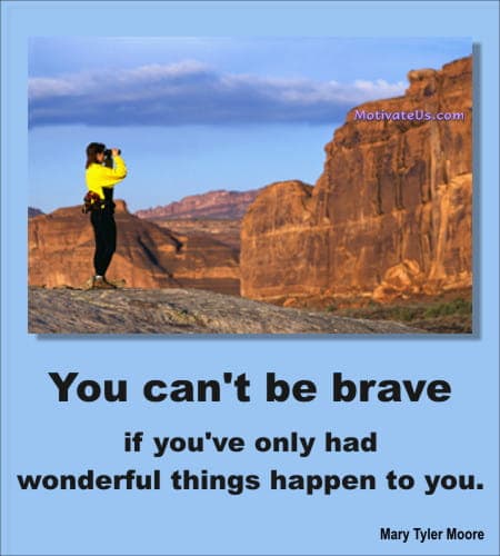 A Picture: (Woman Looking At Mountain Side with The Quote:  quote1 on it.