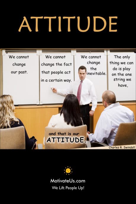 person teaching a class about attitude
