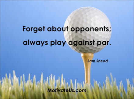 A Picture: (Ball On Tee with The Quote:  quote1 on it.