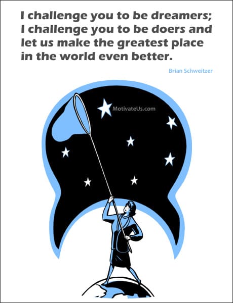 A Picture: (Woman With A Net Catching A Star with The Quote:  quote1 on it.