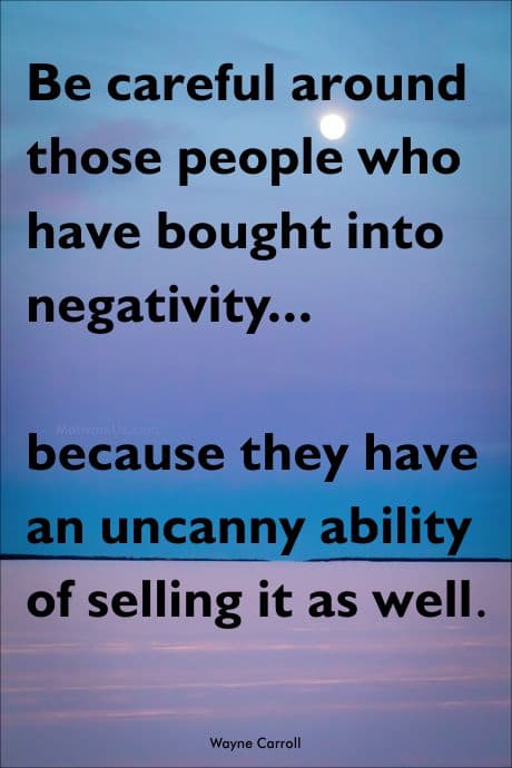 What to watch out for when it comes to negativity - Wayne Carroll
