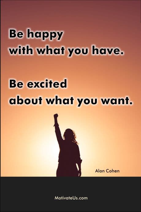 motivational quote from Alan Cohen about being happy.