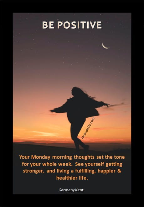 woman catching the breeze in moonlight and a quote by Germany Kent
