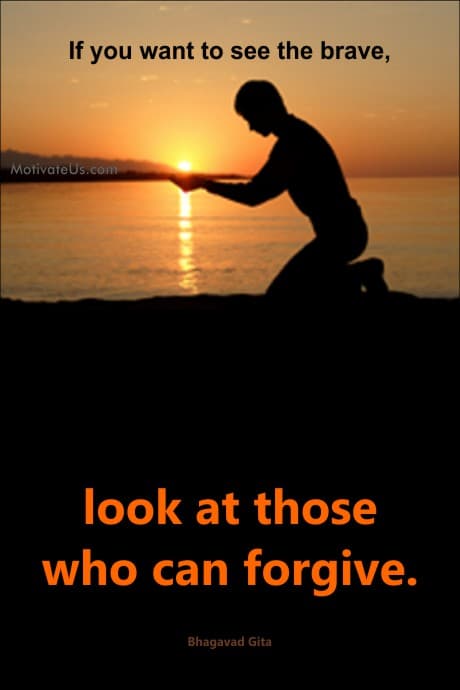 person kneeling and looking like they are holding the sun along with and a powerful quote