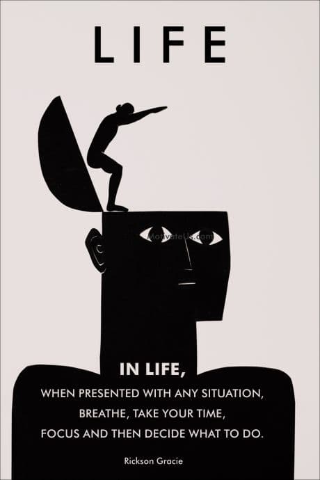 abstract picture and quote by Rickson Gracie -- Brazilian Jiu Jitsu Master 