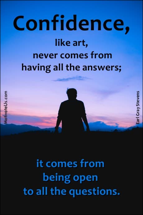 person in silhouette with a quote by Earl Gray Stevens