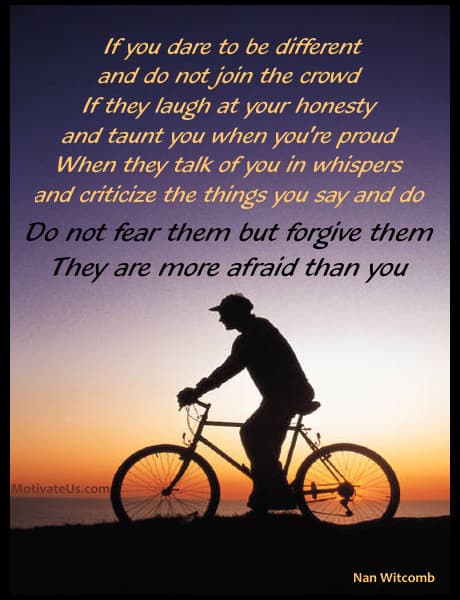 A Picture: (Man On A Bicycle with The Quote:  quote1 on it.