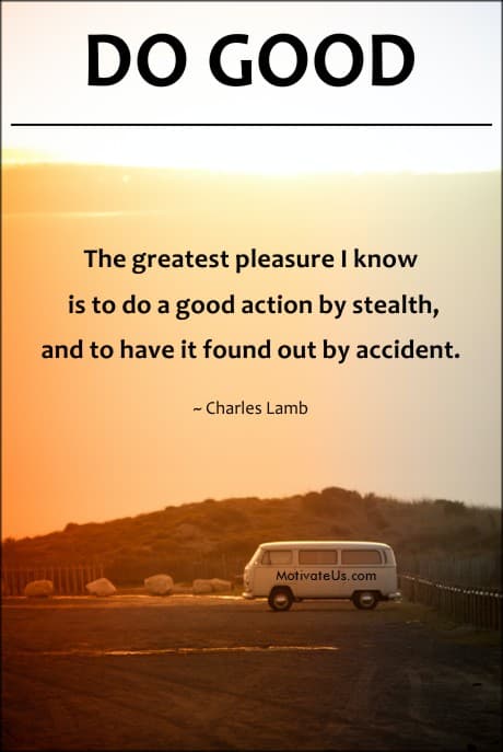 old volkswagen and a quote by Charles Lamb