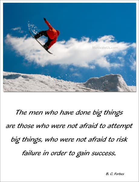 A Picture: (Snowboarder In The Air with The Quote:  quote1 on it.