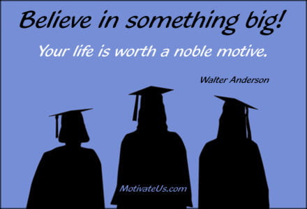 A Picture: (Graduates with The Quote:  quote1 on it.