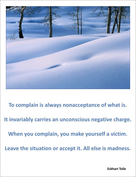 A Picture: (Footprints In The Snowy Forest with The Quote:  quote1 on it.