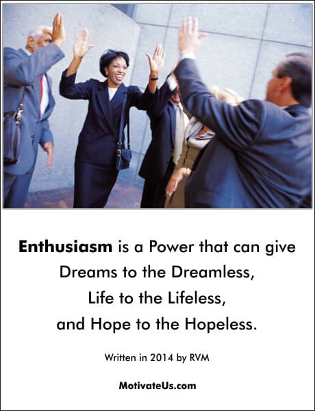 A Picture: (Business People Giving The High Five To Each Other with The Quote:  quote1 on it.