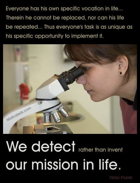A Picture: (Female Scientist with The Quote:  quote1 on it.