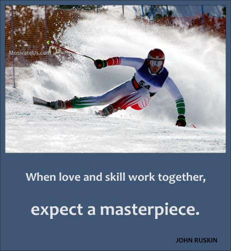 A Picture: (Downhill Skier with The Quote:  quote1 on it.