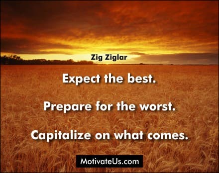 A Picture: (Sunrise In Field with The Quote:  quote1 on it.