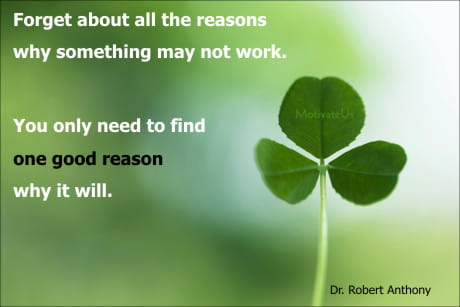 A Picture: (3 Leaf Clover with The Quote:  quote1 on it.