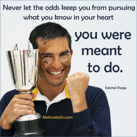 A Picture: (Man With Trophy with The Quote:  quote1 on it.