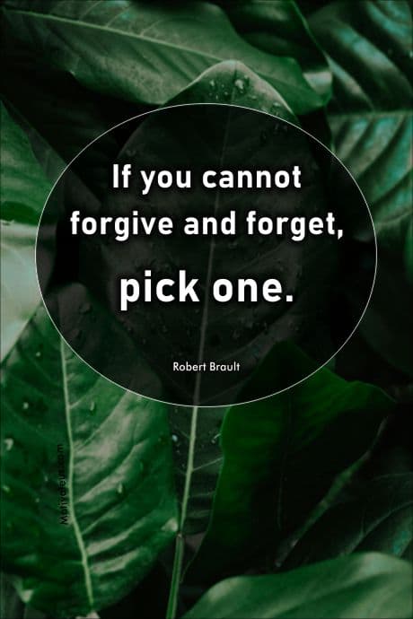 Forgive, Forget, or Both? green leaves