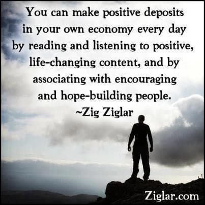Zig Ziglar quote about being positive