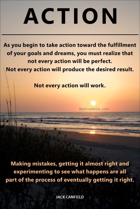 beautiful sunrise and a quote from Jack Canfield