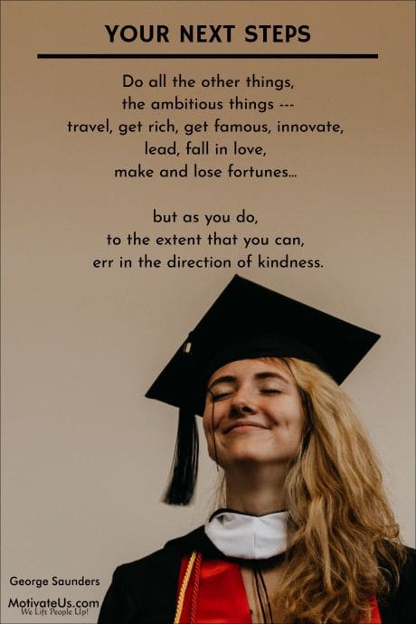 As You Graduate, Your Next Steps