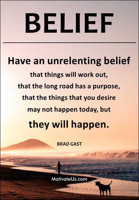 Brad Gast quote about belief.