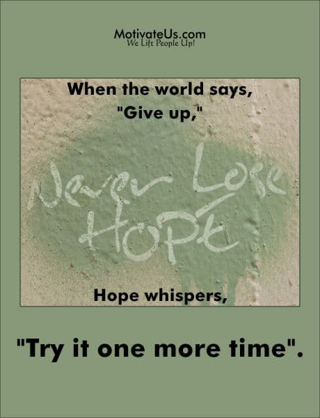 Quote about what hope whispers