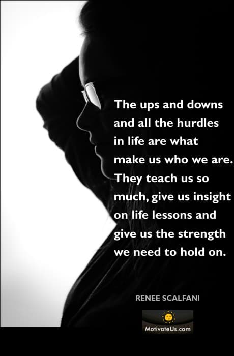 a silhouette of a person and quote by Renee Scalfani 