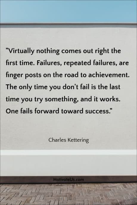 Message from Charles F. Kettering on a wall