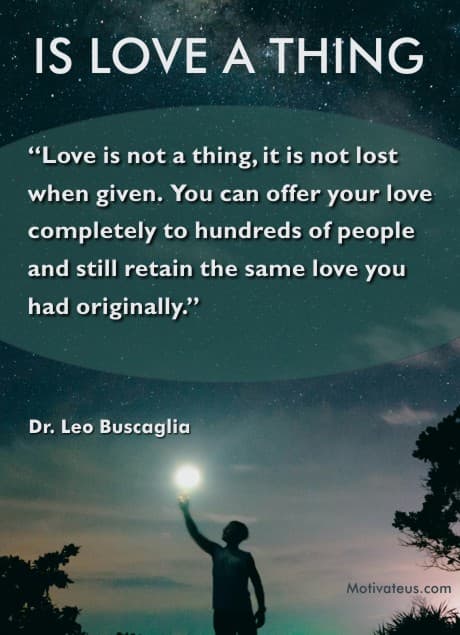 person holding up the light to illuminate love.