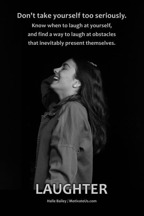 woman laughing