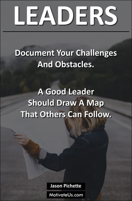 a quote by Jason Pichette on a picture of a person looking at a map