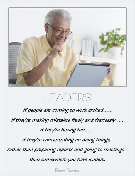 A Picture: (Older Man Smiling As He Uses The Computer with The Quote:  quote1 on it.