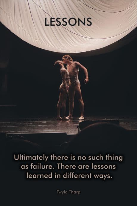 Lessons We Didn't Expect quote about lessons and failure