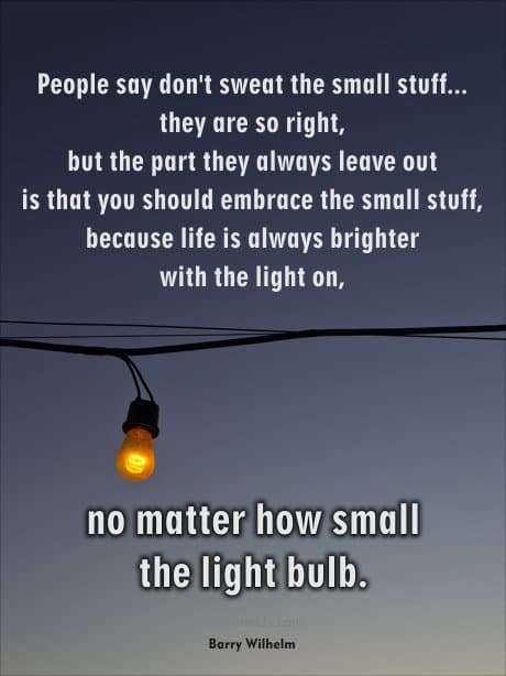 one little light bulb hanging on a wire