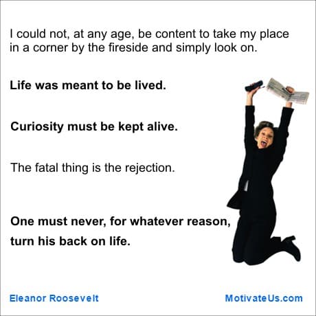A Picture: (Woman Jumping In The Air with The Quote: quote1 on it.