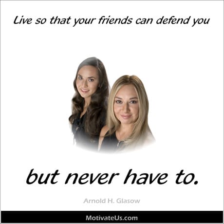 A Picture: (2 Women Friends Smiling with The Quote:  quote1 on it.