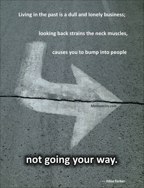 A Picture: (Road With A Big Arrow On It with The Quote:  quote1 on it.