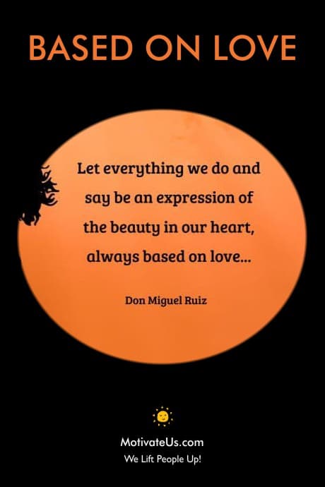 quote from Don Miguel Ruiz on a black background