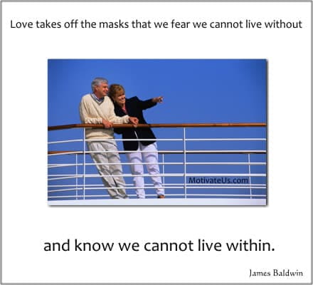 A Picture: (Man And Woman On Ship with The Quote:  quote1 on it.