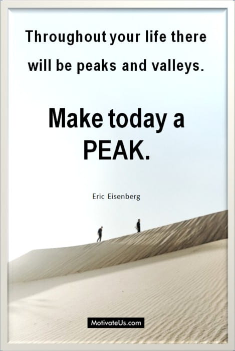 two people climbing a hill and a quote by Eric Eisenberg