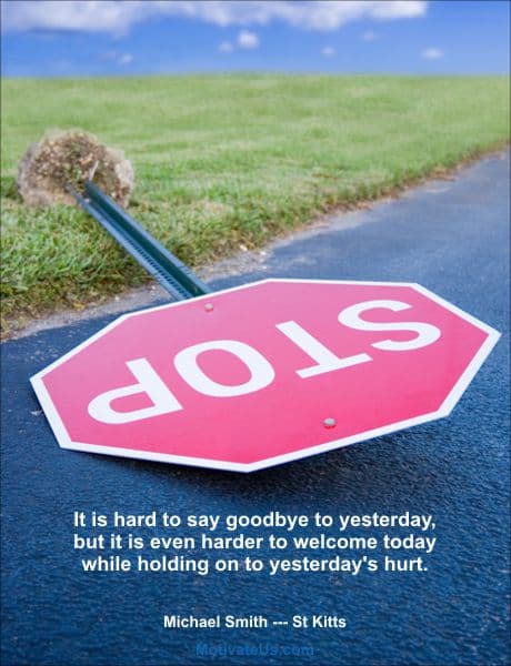 A Picture: (Stop Sign with The Quote:  quote1 on it.